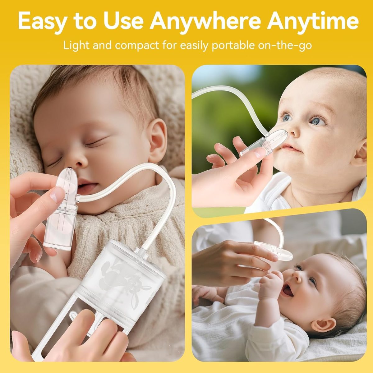 Baby Nasal Aspirator Manual Hand Pump | Non-Invasive Nose Cleaner for Baby & Toddler | 2-Finger Handle - Image 6
