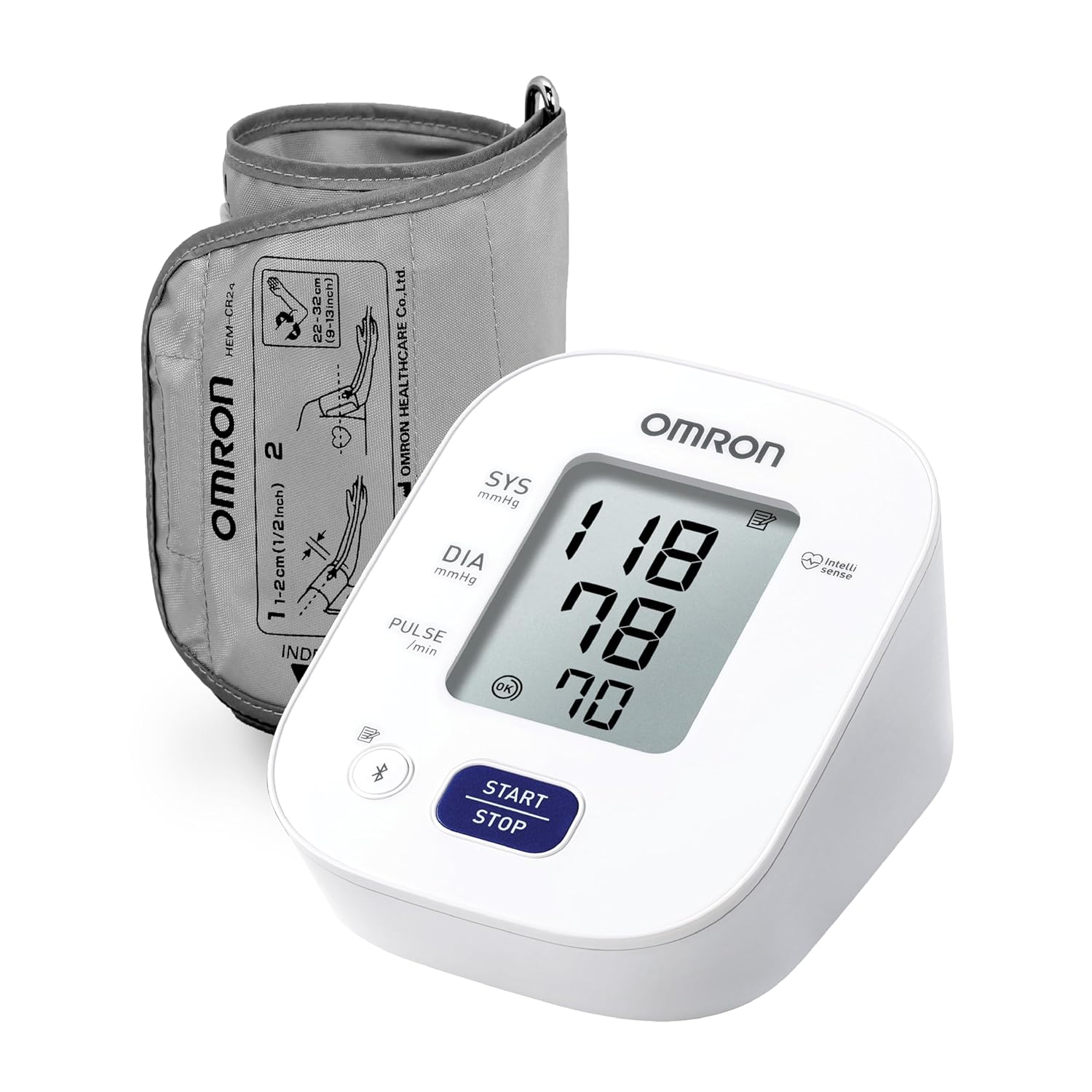 810boaCSNJL._SL1500_.jpg Omron HEM 7140T1 Bluetooth Blood Pressure Monitor Arm Cuff Wrapping Guide, Hypertension Indicator, Intellisense Technology, Most Accurate Measurement - Image 1