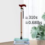 Adjustable Walking Cane for Elderly – Lightweight Aluminum Alloy Telescopic Stick with Wooden Handle - Image 3