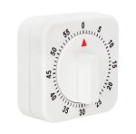 60 Minutes Kitchen Timer Countdown Alarm Reminder HILIFE Cooking Tools Mechanical Timer White Square - Image 2