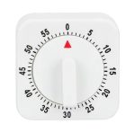 60 Minutes Kitchen Timer Countdown Alarm Reminder HILIFE Cooking Tools Mechanical Timer White Square