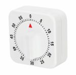 60 Minutes Kitchen Timer Countdown Alarm Reminder HILIFE Cooking Tools Mechanical Timer White Square - Image 5