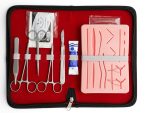 Suture Practice Kit (18 Pieces) for Student Suture Training, Include Suture Pad with 14 Pre-Cut Wounds, Suture Tools, Suture Thread & Needle (Complete Kit)