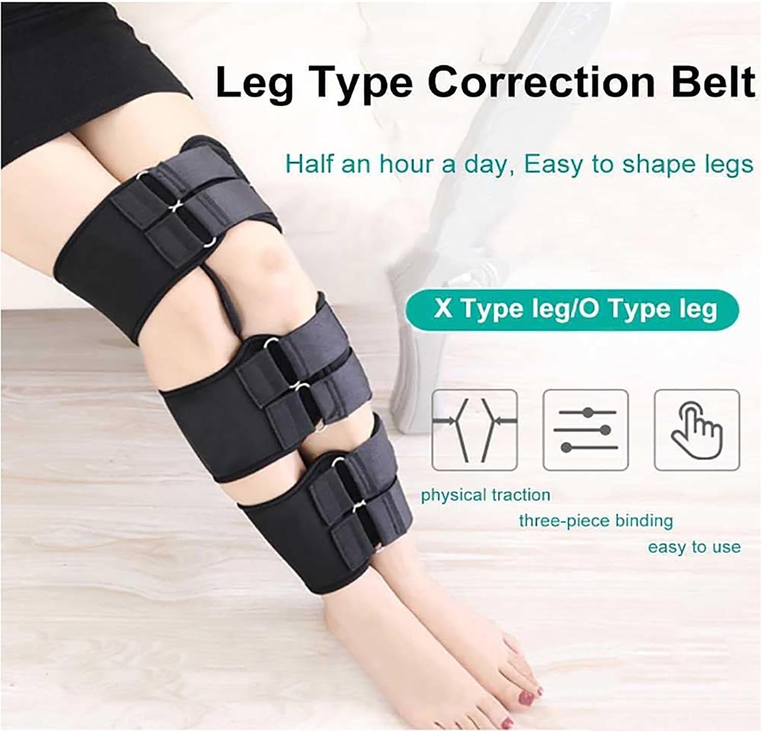XO Shape Leg Correction Belt X/O Shape Leg Correction Belt – Adjustable Leg Alignment & Posture Support Brace for Adults - Image 1
